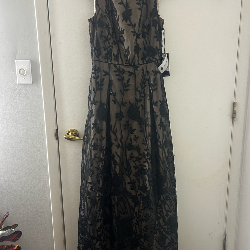 Karl Lagerfeld Black Floral Maxi Dress